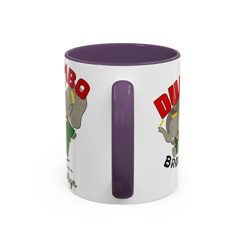 Dumbo Brooklyn Accent Mug - Unique Coffee Cup, Cute Elephant Design, Perfect Gift for Friends, Home Decor, Elephant Lover