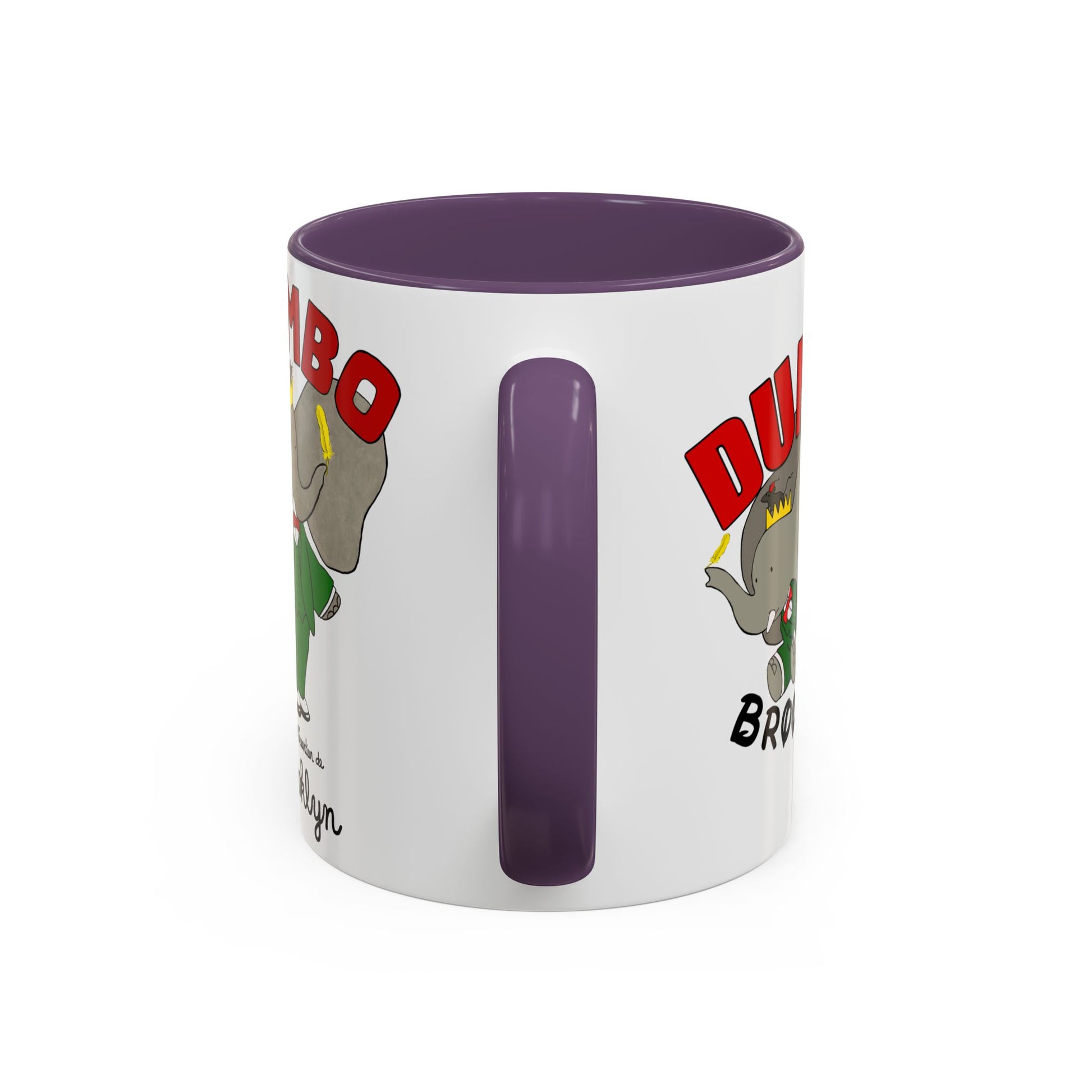 Dumbo Brooklyn Accent Mug - Unique Coffee Cup, Cute Elephant Design, Perfect Gift for Friends, Home Decor, Elephant Lover