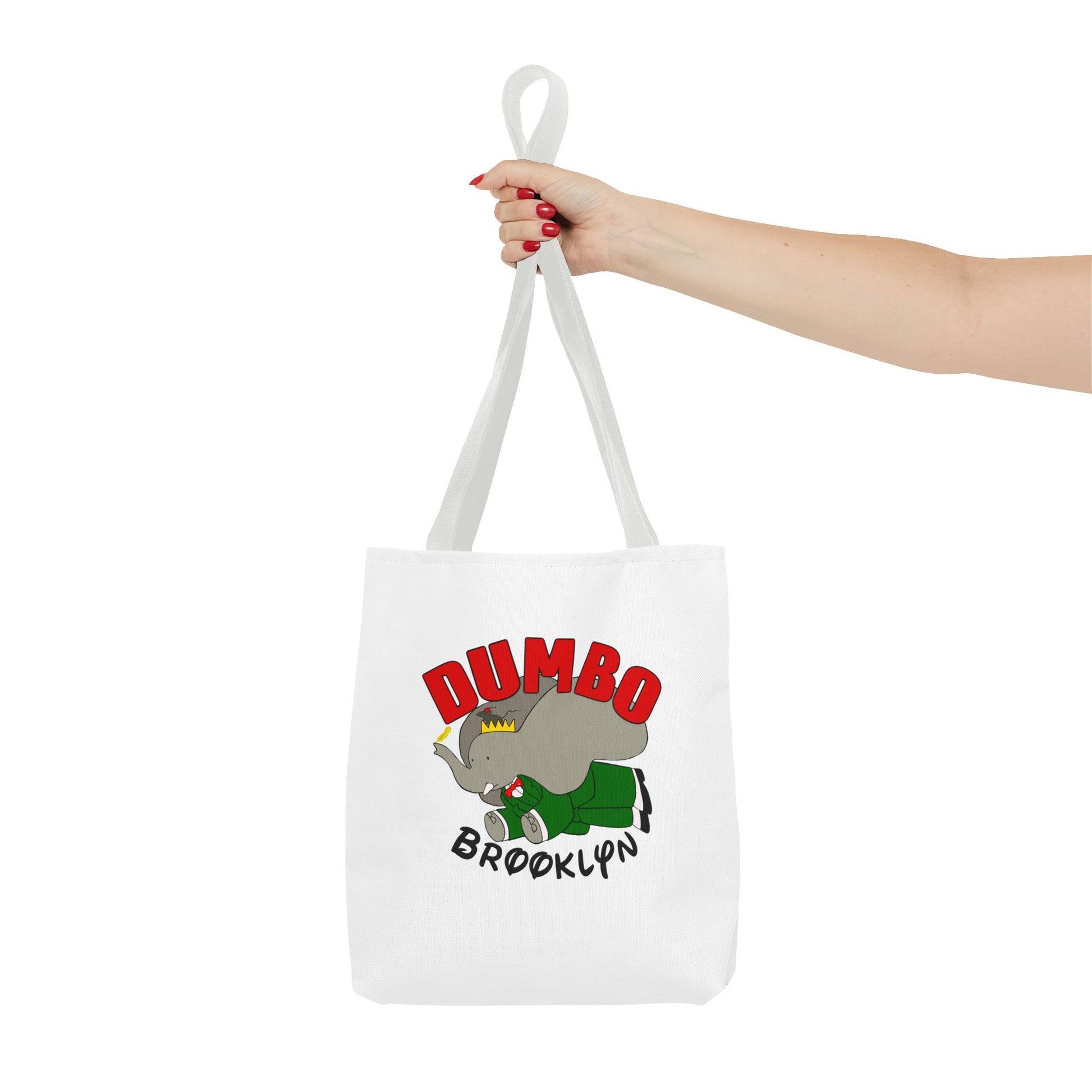 Dumbo Brooklyn Tote Bag, Cute Elephant Bag, Eco-Friendly Shopping Tote, Travel Handbag, Unique Gift for Animal Lovers