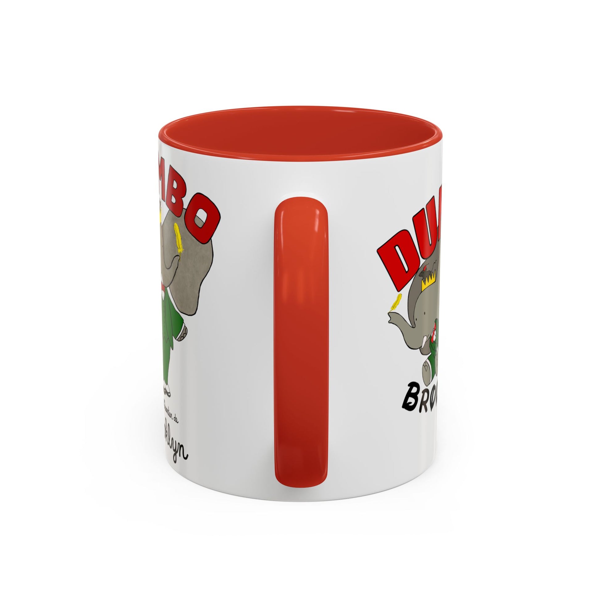 Dumbo Brooklyn Accent Mug - Unique Coffee Cup, Cute Elephant Design, Perfect Gift for Friends, Home Decor, Elephant Lover