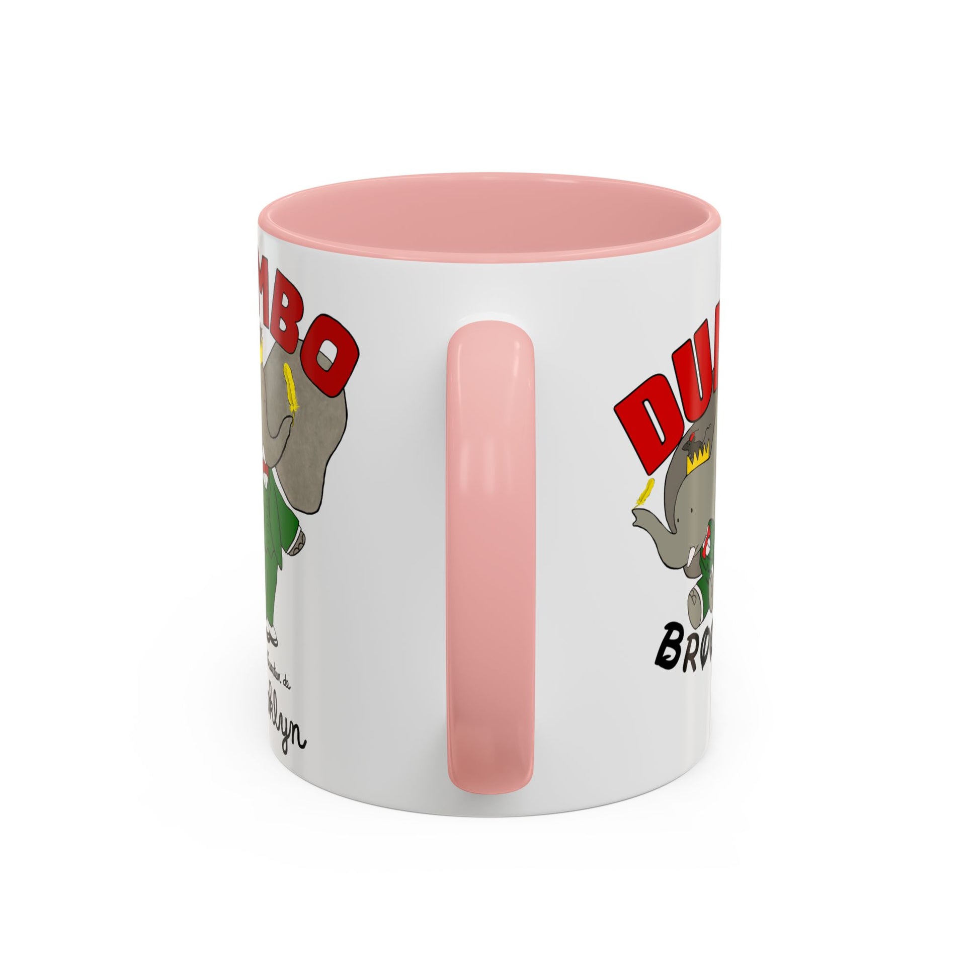 Dumbo Brooklyn Accent Mug - Unique Coffee Cup, Cute Elephant Design, Perfect Gift for Friends, Home Decor, Elephant Lover
