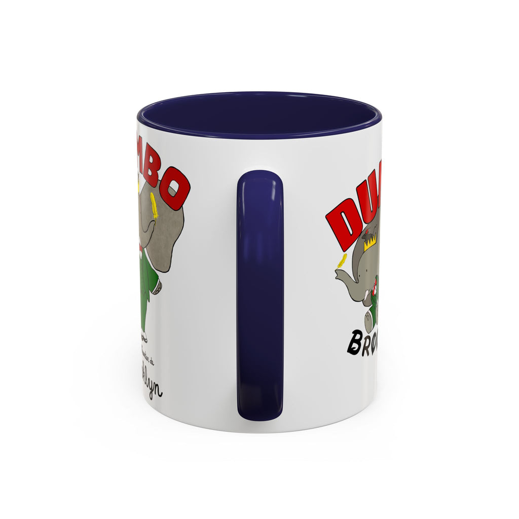 Dumbo Brooklyn Accent Mug - Unique Coffee Cup, Cute Elephant Design, Perfect Gift for Friends, Home Decor, Elephant Lover