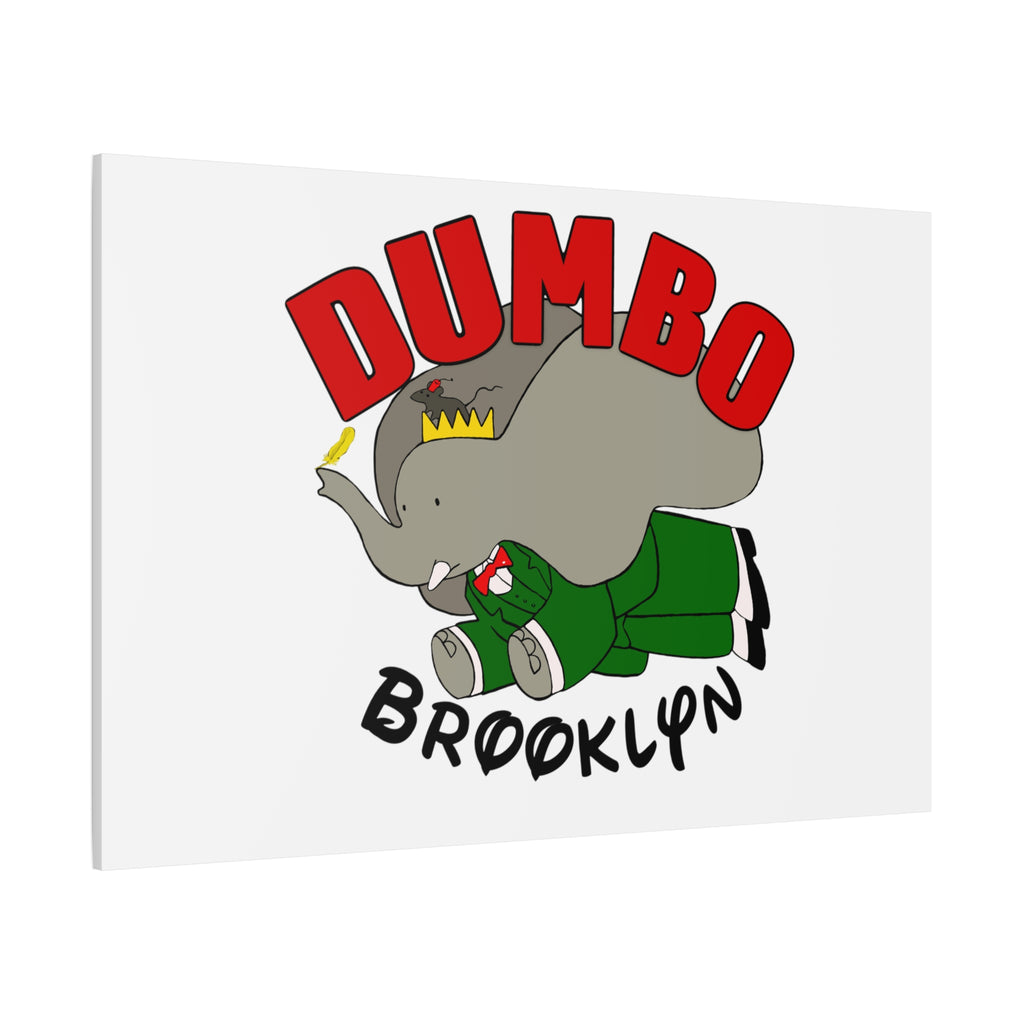 Brooklyn Dumbo Elephant Canvas Art, Fun Nursery Decor, Kids Room Wall Art, Elephant Lover Gift, Colorful Stretched Wall Art