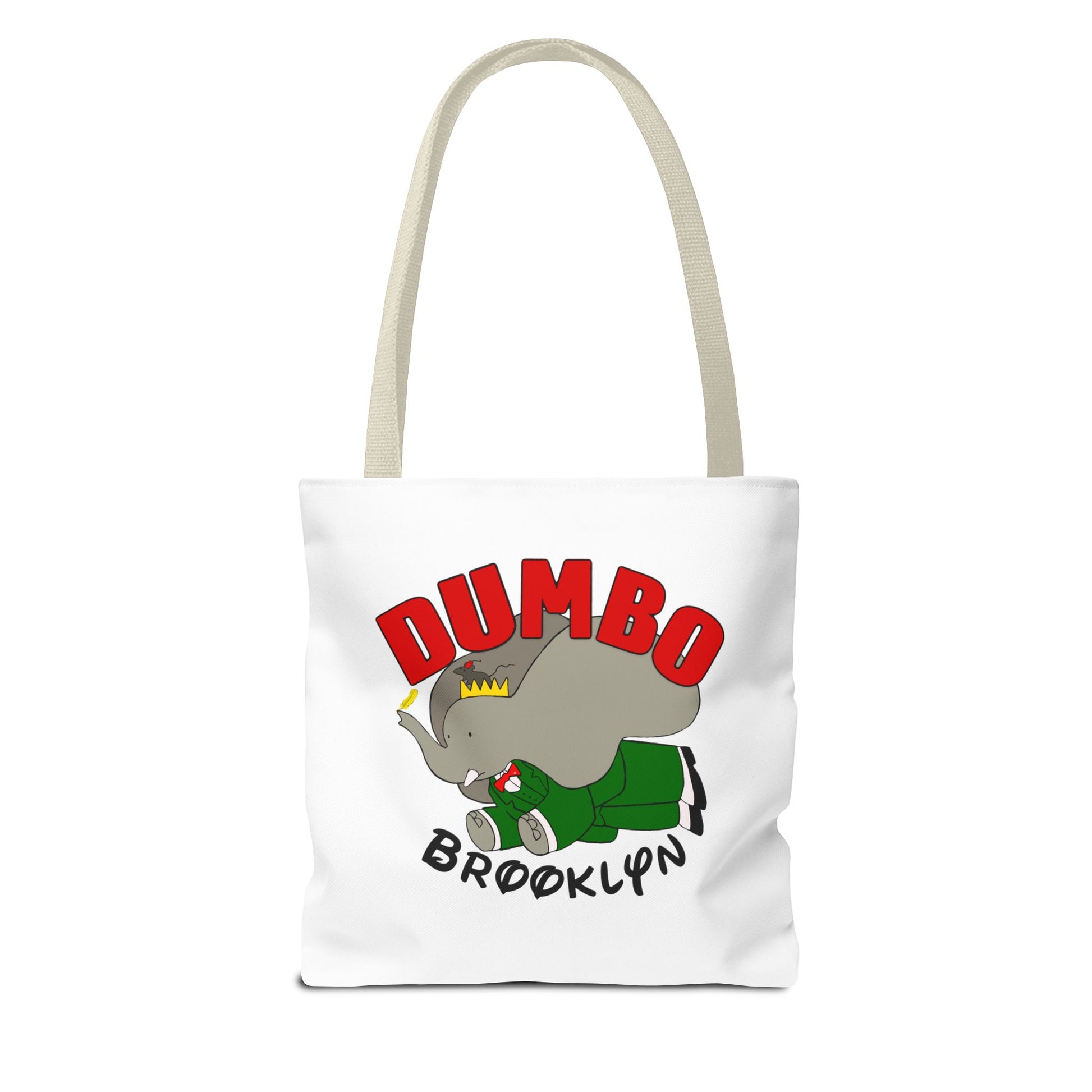Dumbo Brooklyn Tote Bag, Cute Elephant Bag, Eco-Friendly Shopping Tote, Travel Handbag, Unique Gift for Animal Lovers