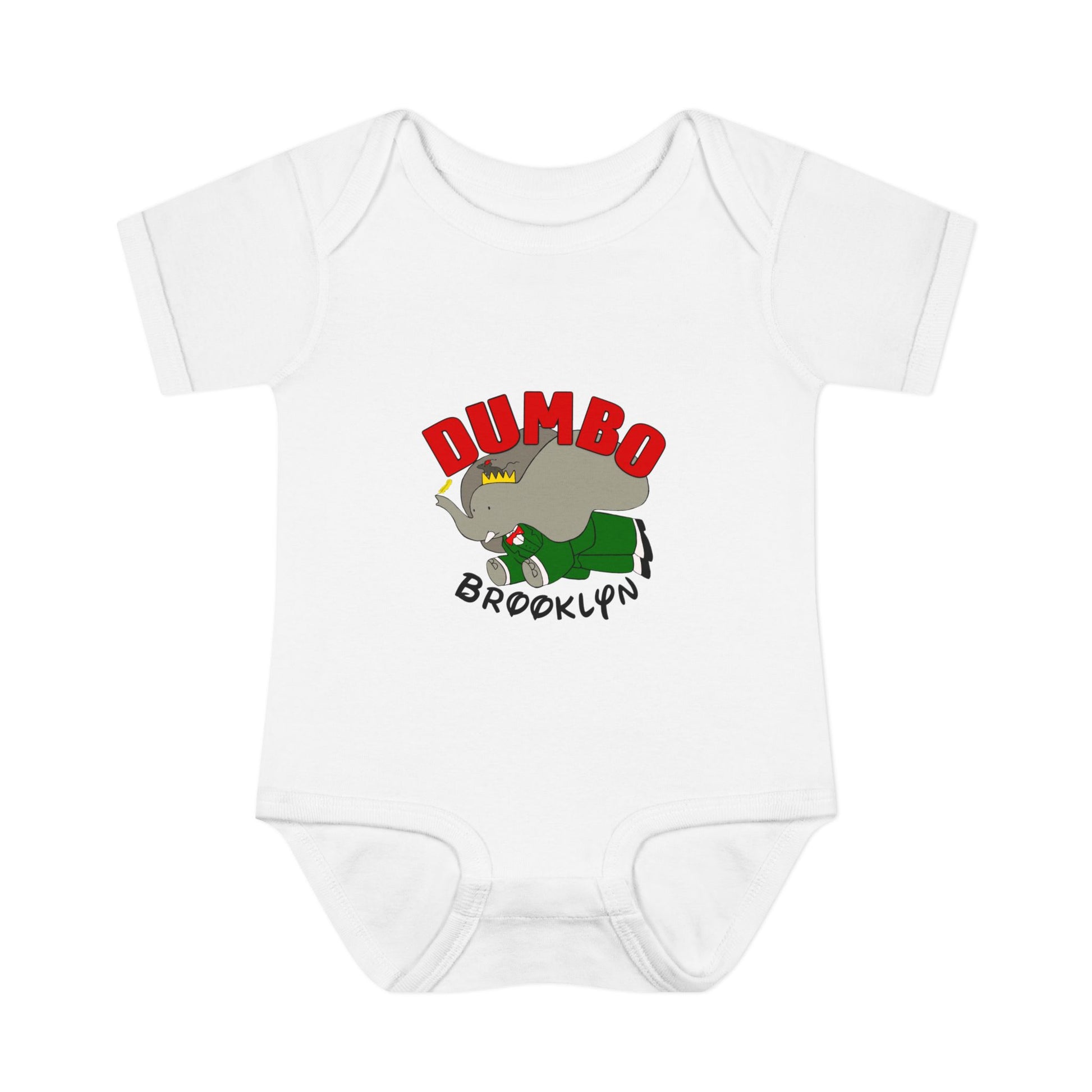 Dumbo Brooklyn Baby Bodysuit – Cute Brooklyn Elephant Infant Onesie