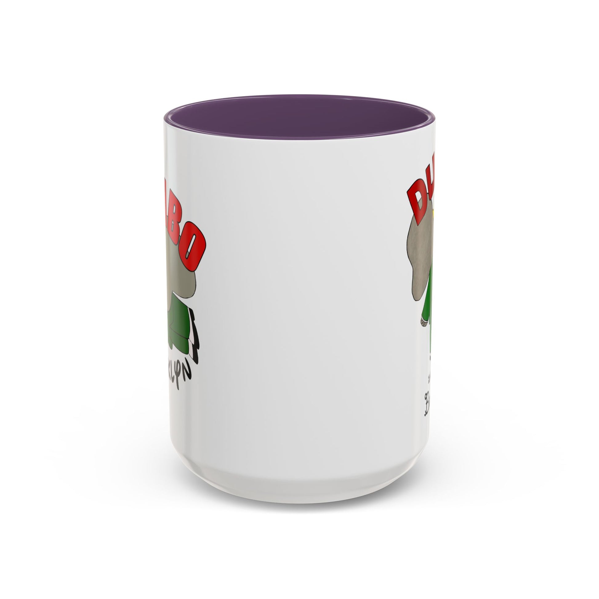 Dumbo Brooklyn Accent Mug - Unique Coffee Cup, Cute Elephant Design, Perfect Gift for Friends, Home Decor, Elephant Lover