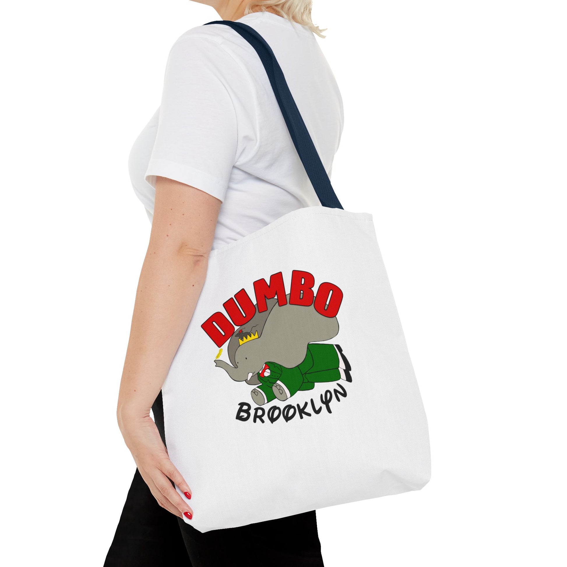 Dumbo Brooklyn Tote Bag, Cute Elephant Bag, Eco-Friendly Shopping Tote, Travel Handbag, Unique Gift for Animal Lovers