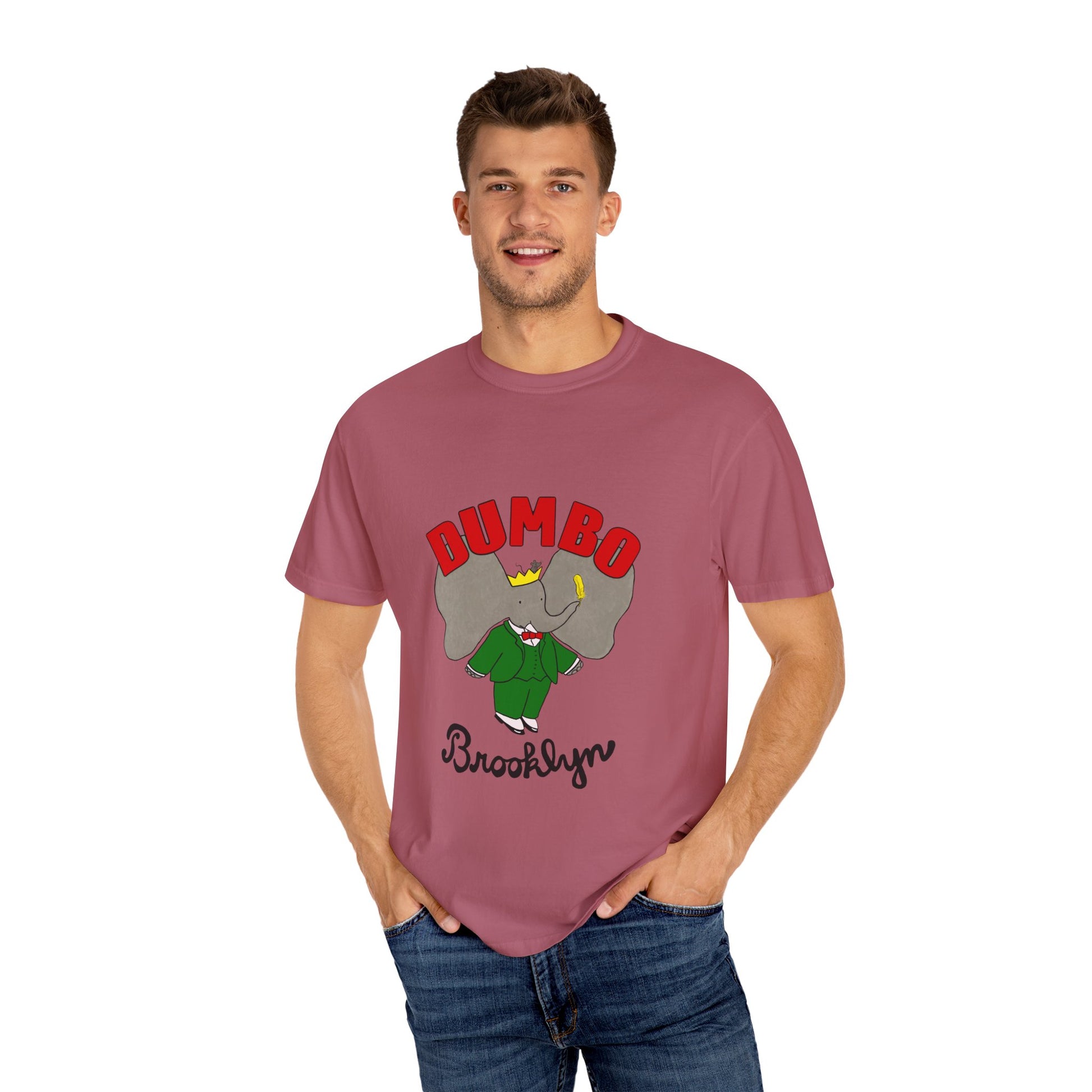 Brooklyn Dumbo Elephant Tee, Fun Graphic T-Shirt, Unisex Gift, Casual Wear, Vintage Style T-Shirt, Summer Fashion, Unique Present