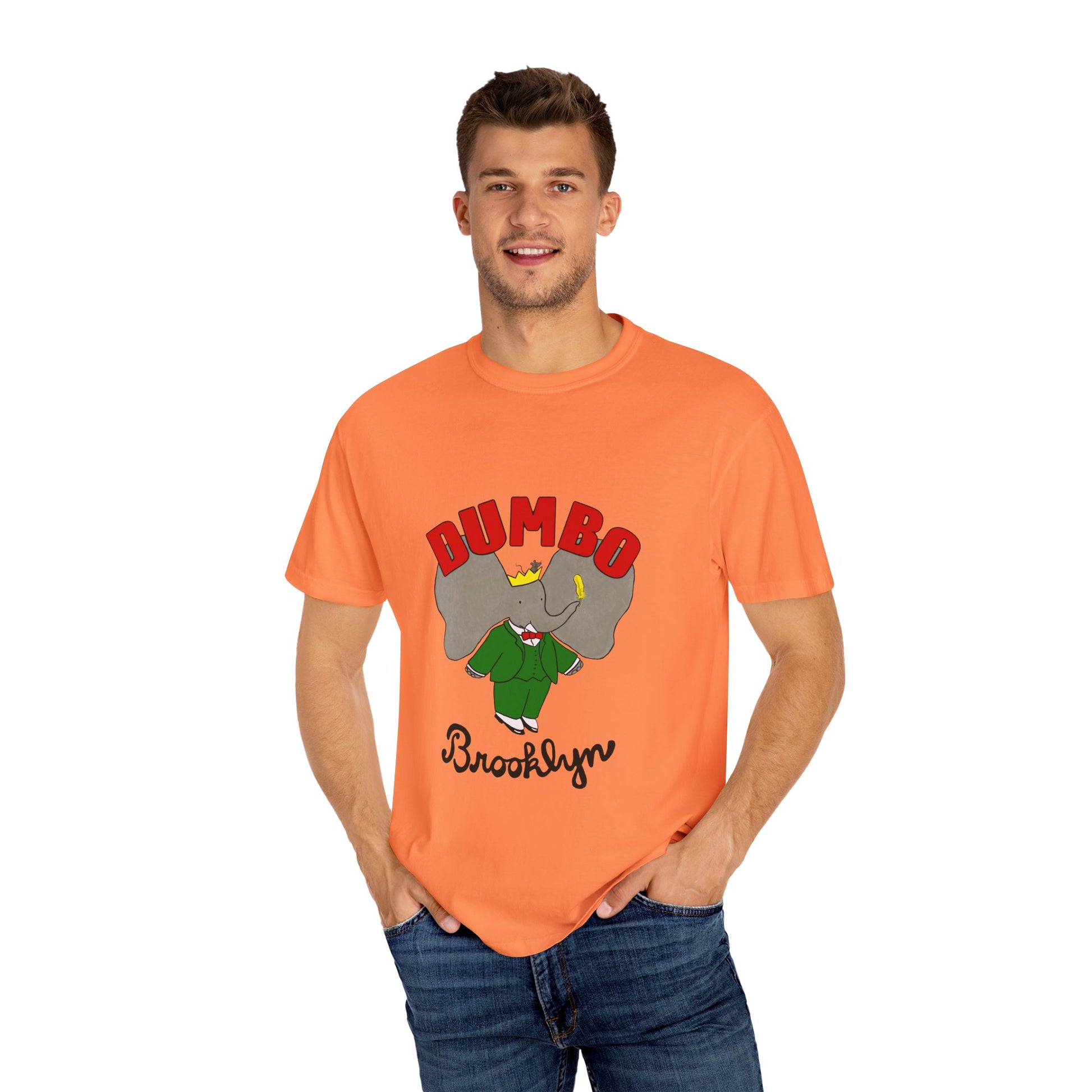Brooklyn Dumbo Elephant Tee, Fun Graphic T-Shirt, Unisex Gift, Casual Wear, Vintage Style T-Shirt, Summer Fashion, Unique Present