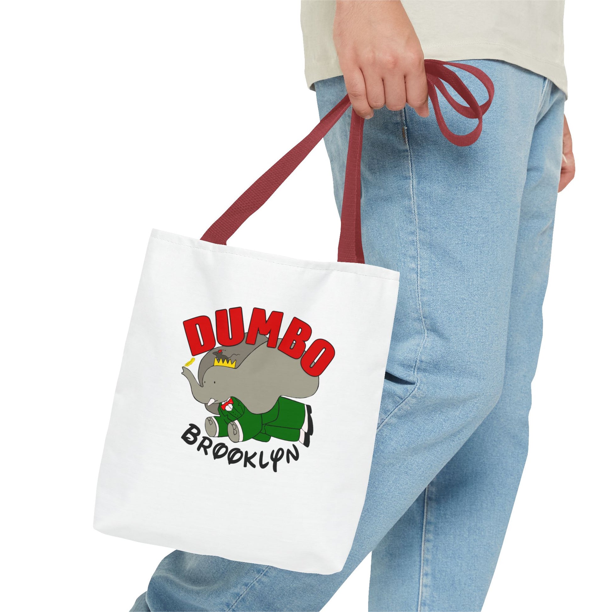 Dumbo Brooklyn Tote Bag, Cute Elephant Bag, Eco-Friendly Shopping Tote, Travel Handbag, Unique Gift for Animal Lovers