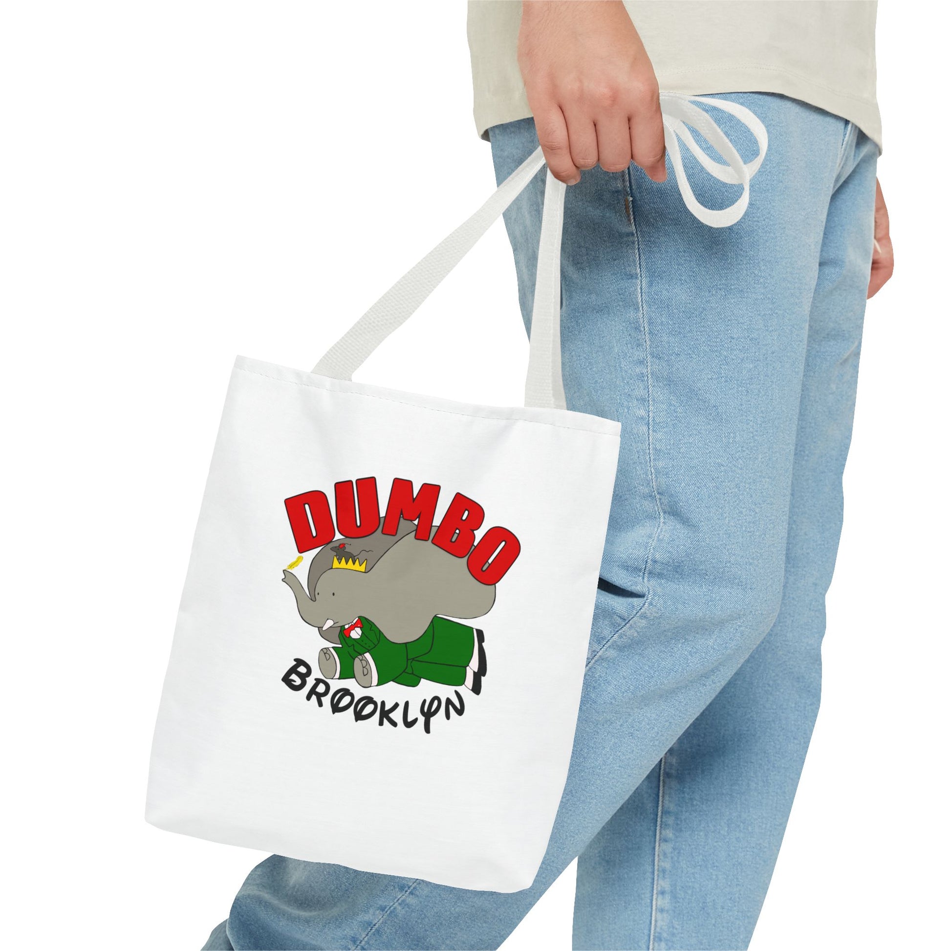 Dumbo Brooklyn Tote Bag, Cute Elephant Bag, Eco-Friendly Shopping Tote, Travel Handbag, Unique Gift for Animal Lovers