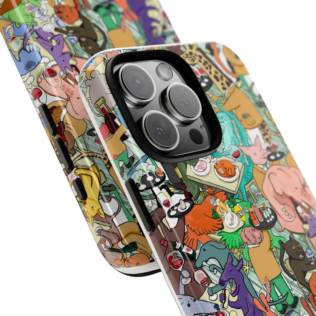 Whimsical Animal Pattern Phone Case, Cute Phone Cover, Animal Lovers Gift, Fun Design, Unique Cell Phone Accessory