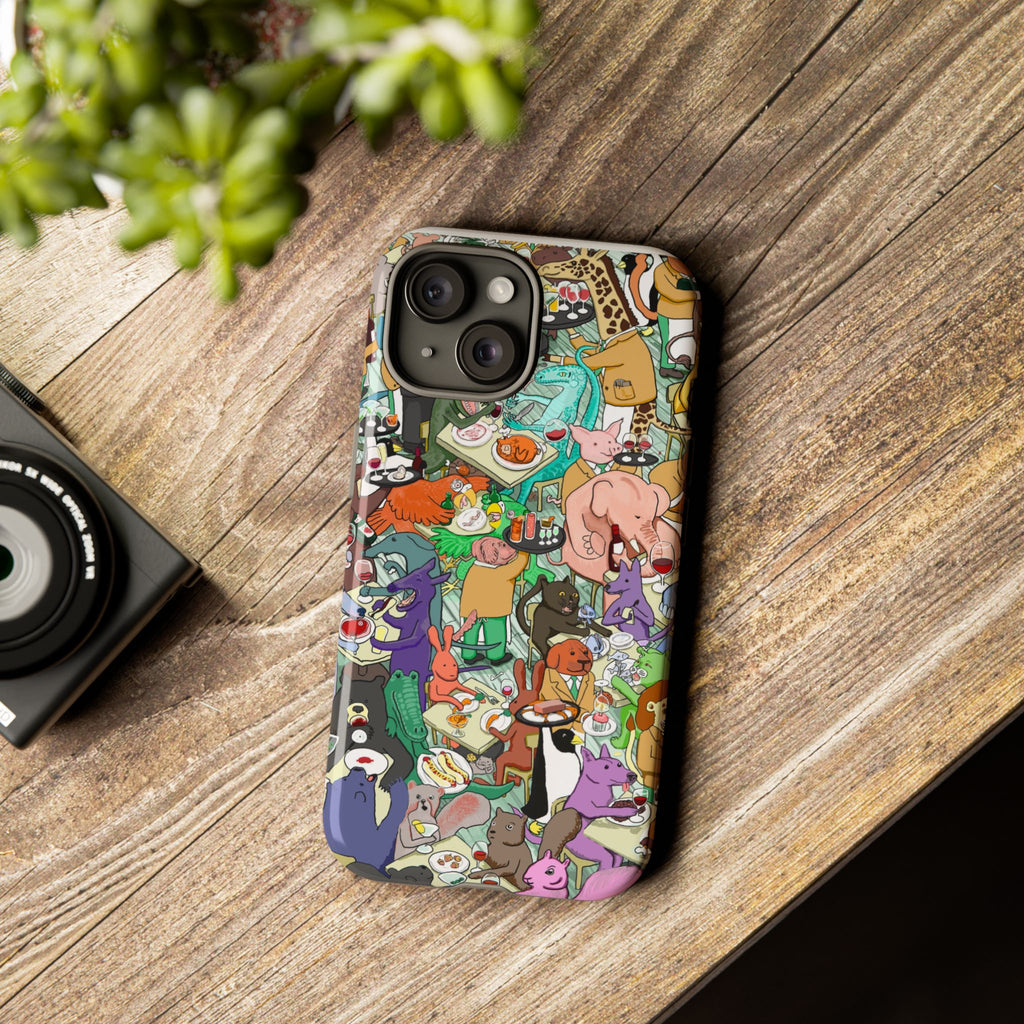 Whimsical Animal Pattern Phone Case, Cute Phone Cover, Animal Lovers Gift, Fun Design, Unique Cell Phone Accessory