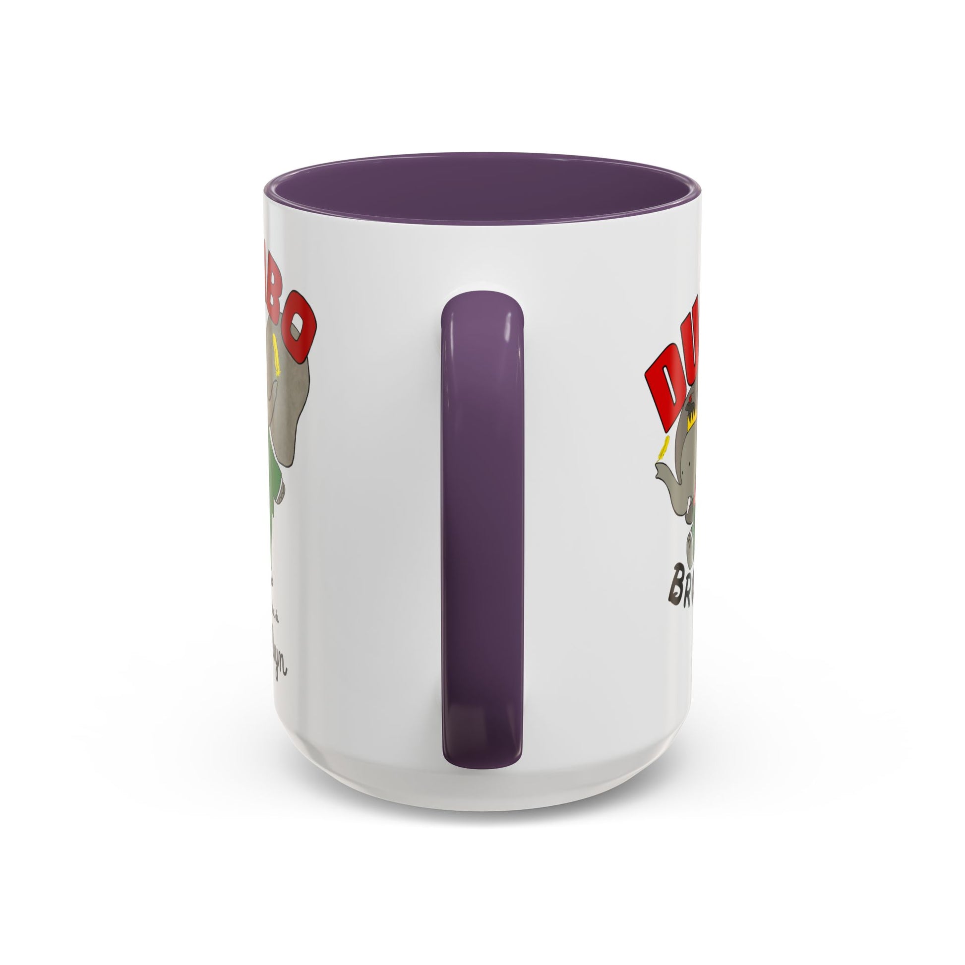 Dumbo Brooklyn Accent Mug - Unique Coffee Cup, Cute Elephant Design, Perfect Gift for Friends, Home Decor, Elephant Lover