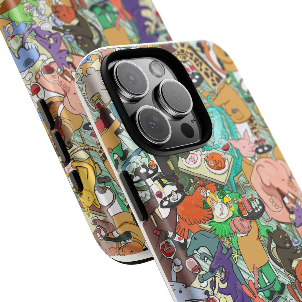 Whimsical Animal Pattern Phone Case, Cute Phone Cover, Animal Lovers Gift, Fun Design, Unique Cell Phone Accessory