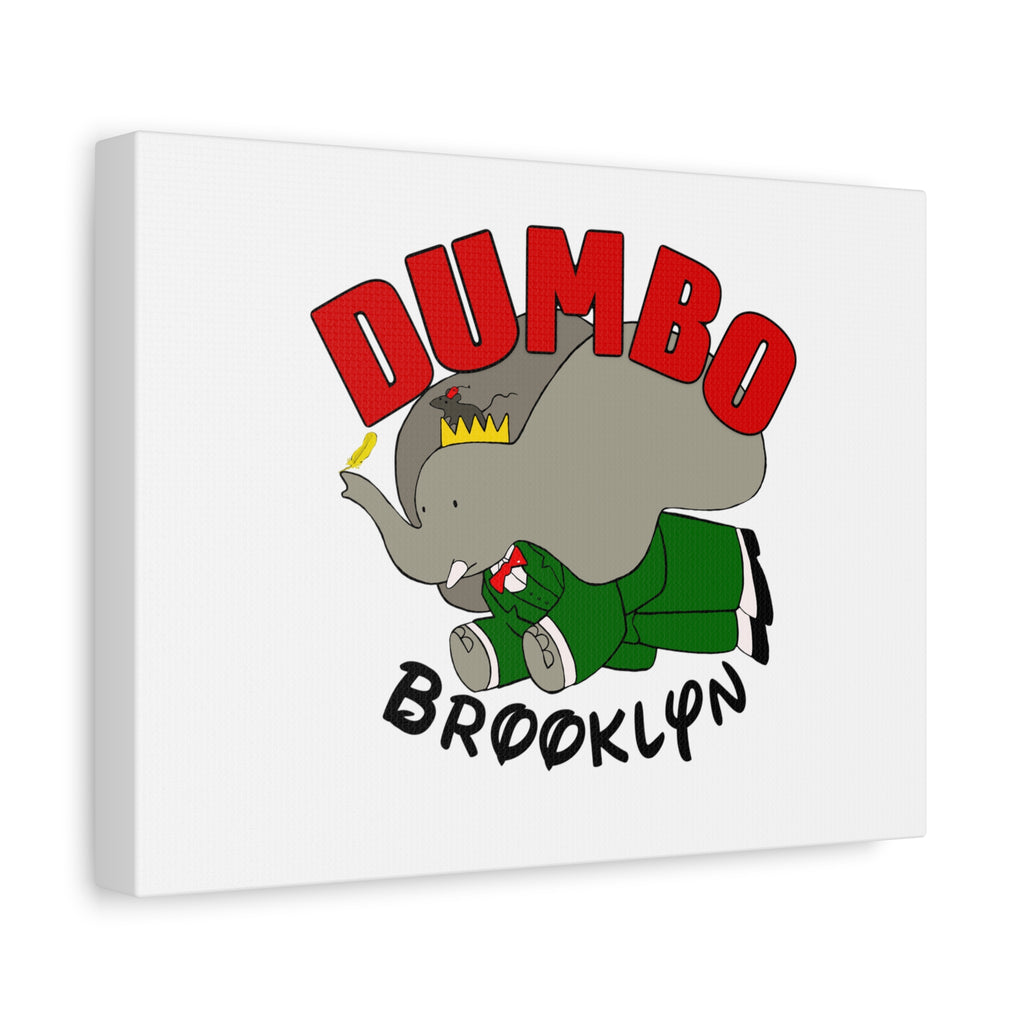 Brooklyn Dumbo Elephant Canvas Art, Fun Nursery Decor, Kids Room Wall Art, Elephant Lover Gift, Colorful Stretched Wall Art