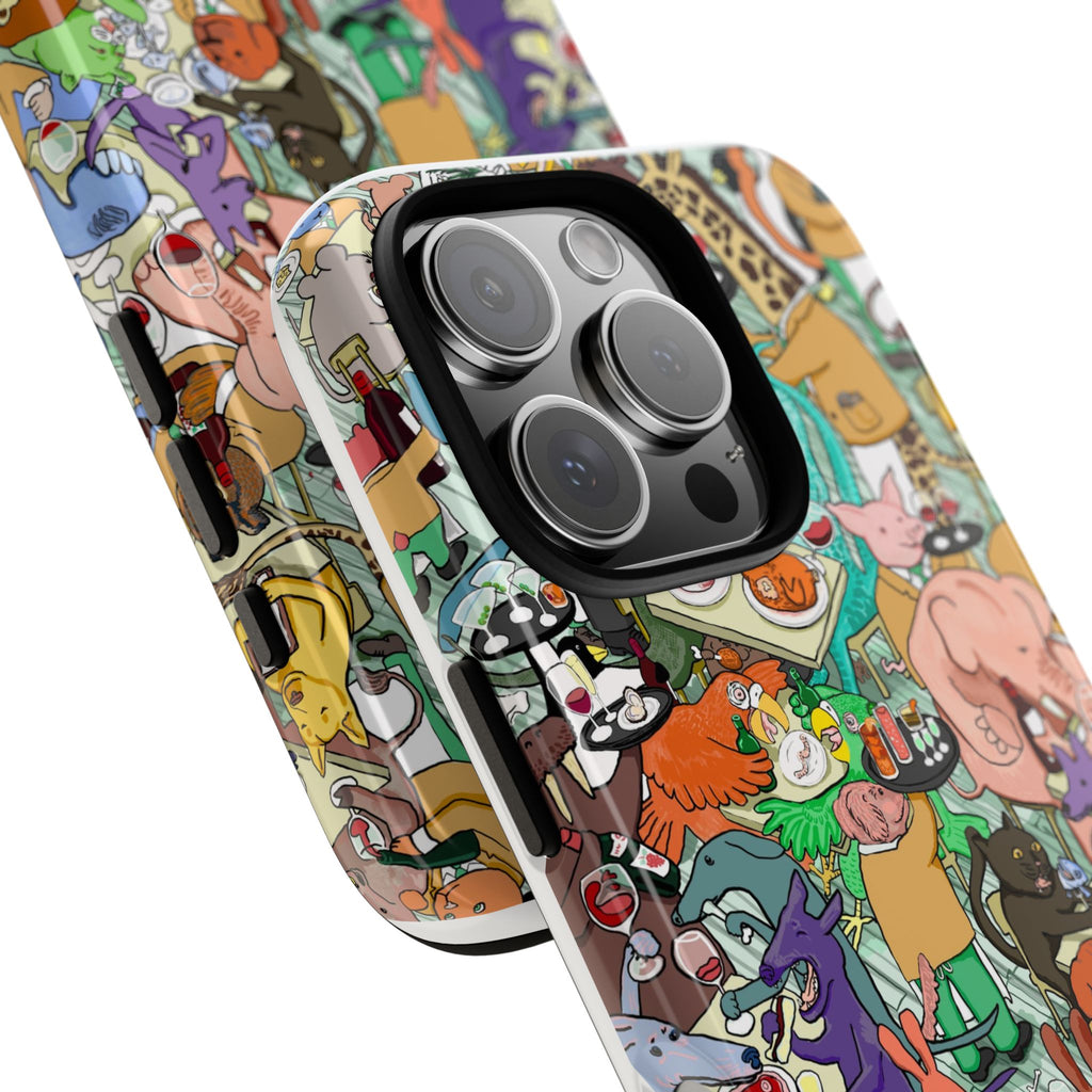 Whimsical Animal Pattern Phone Case, Cute Phone Cover, Animal Lovers Gift, Fun Design, Unique Cell Phone Accessory