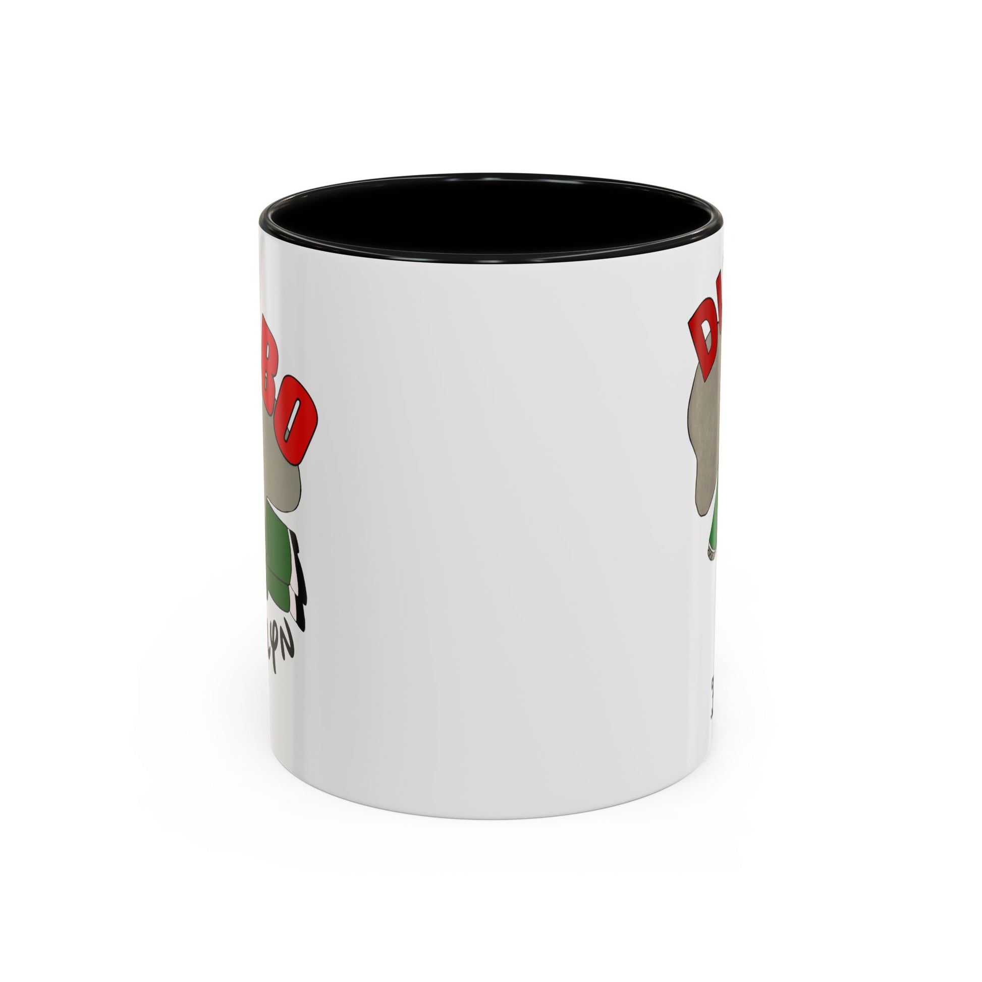 Dumbo Brooklyn Accent Mug - Unique Coffee Cup, Cute Elephant Design, Perfect Gift for Friends, Home Decor, Elephant Lover