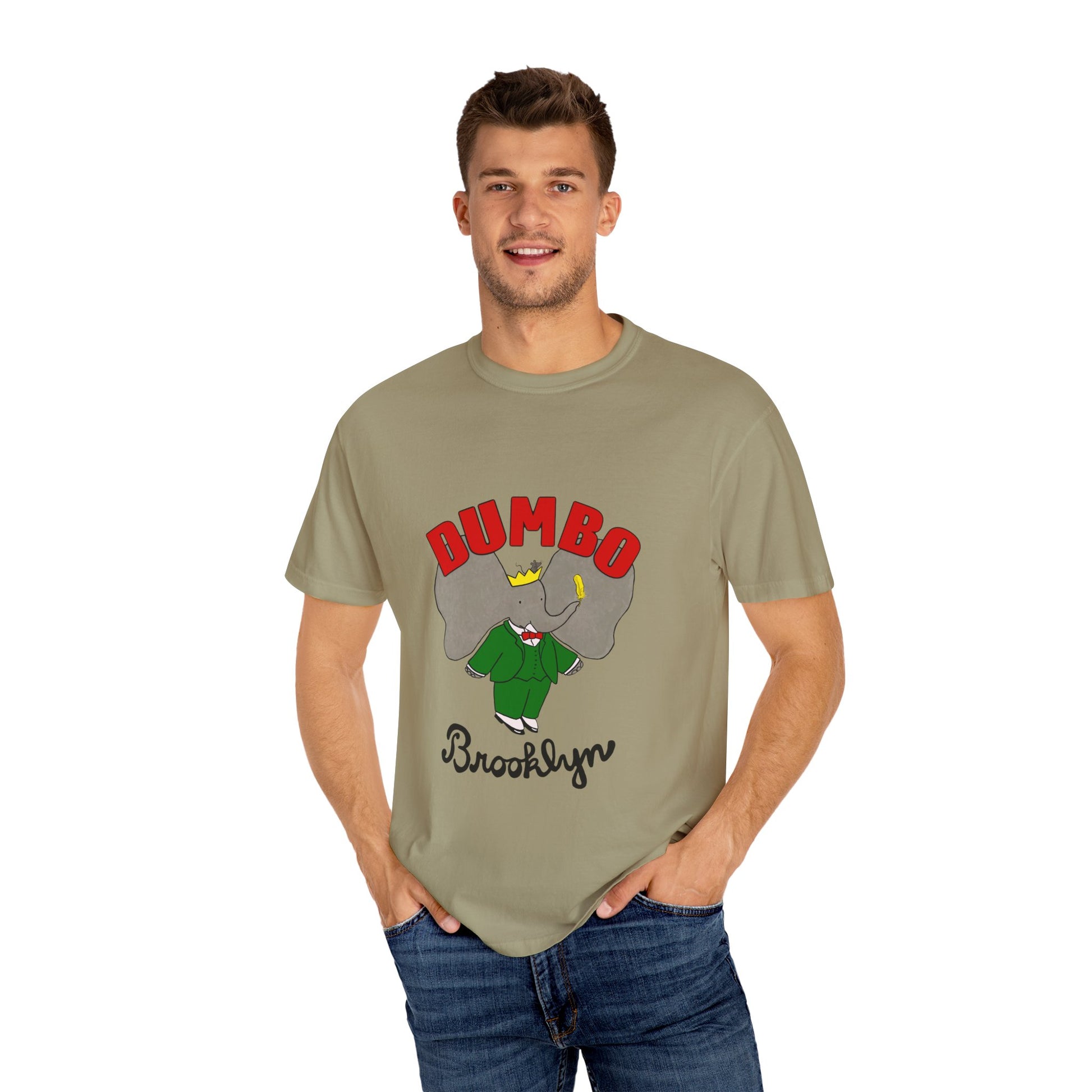 Brooklyn Dumbo Elephant Tee, Fun Graphic T-Shirt, Unisex Gift, Casual Wear, Vintage Style T-Shirt, Summer Fashion, Unique Present
