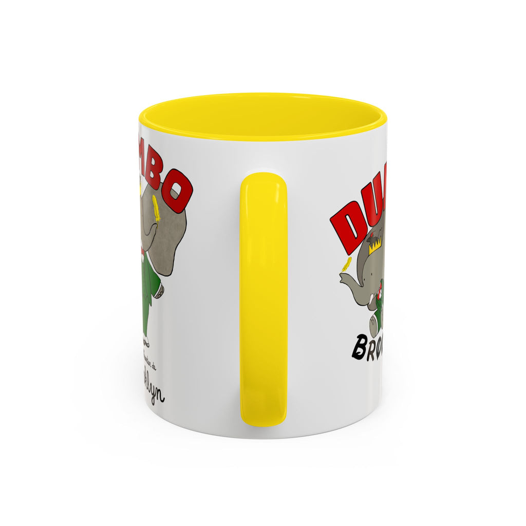 Dumbo Brooklyn Accent Mug - Unique Coffee Cup, Cute Elephant Design, Perfect Gift for Friends, Home Decor, Elephant Lover