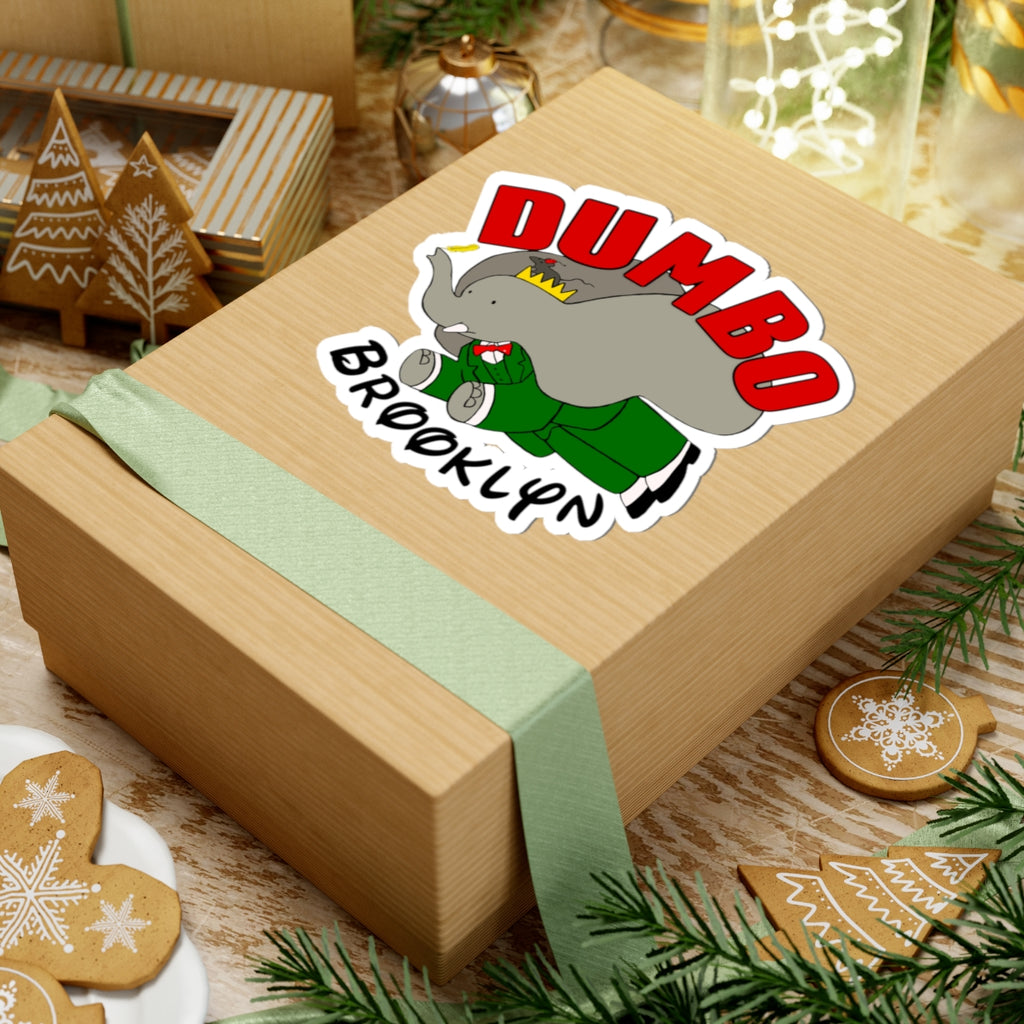 Dumbo Stickers, Fun Elephant Design, Brooklyn Decor, Playful Vinyl Decals, Cute Gifts for Kids & Adults, Laptop & Scrapbooking
