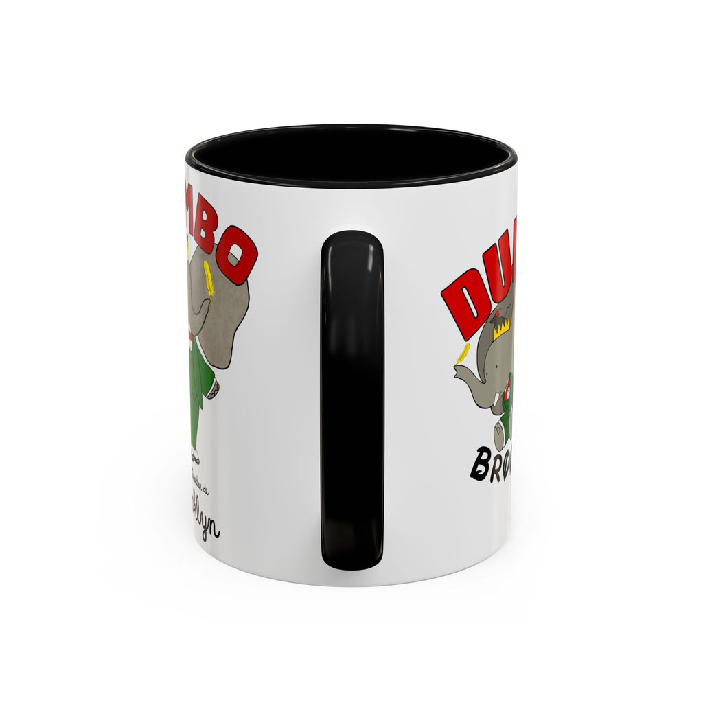 Dumbo Brooklyn Accent Mug - Unique Coffee Cup, Cute Elephant Design, Perfect Gift for Friends, Home Decor, Elephant Lover