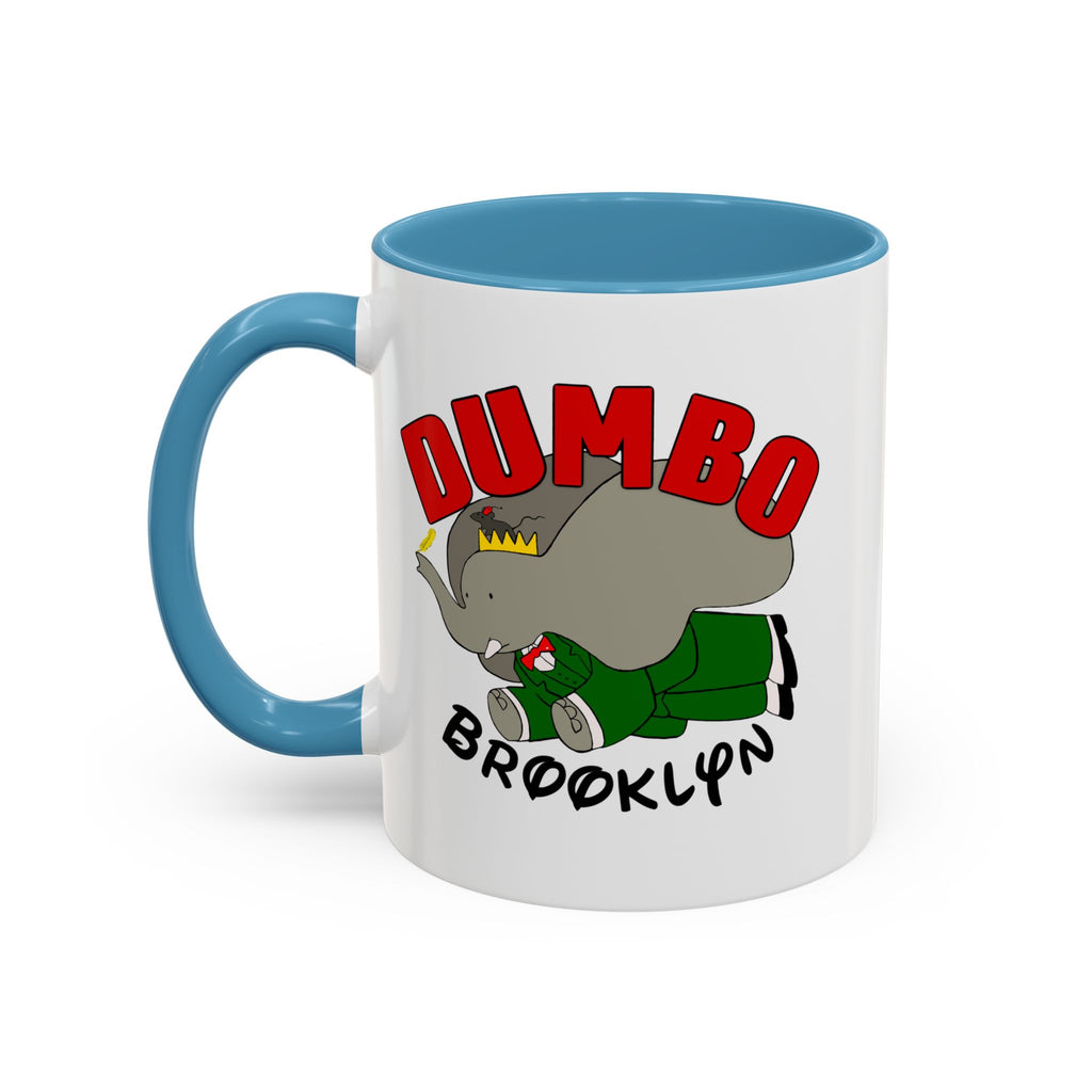 Dumbo Brooklyn Accent Mug - Unique Coffee Cup, Cute Elephant Design, Perfect Gift for Friends, Home Decor, Elephant Lover