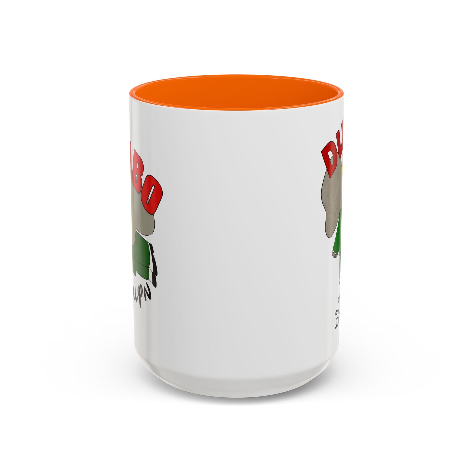 Dumbo Brooklyn Accent Mug - Unique Coffee Cup, Cute Elephant Design, Perfect Gift for Friends, Home Decor, Elephant Lover