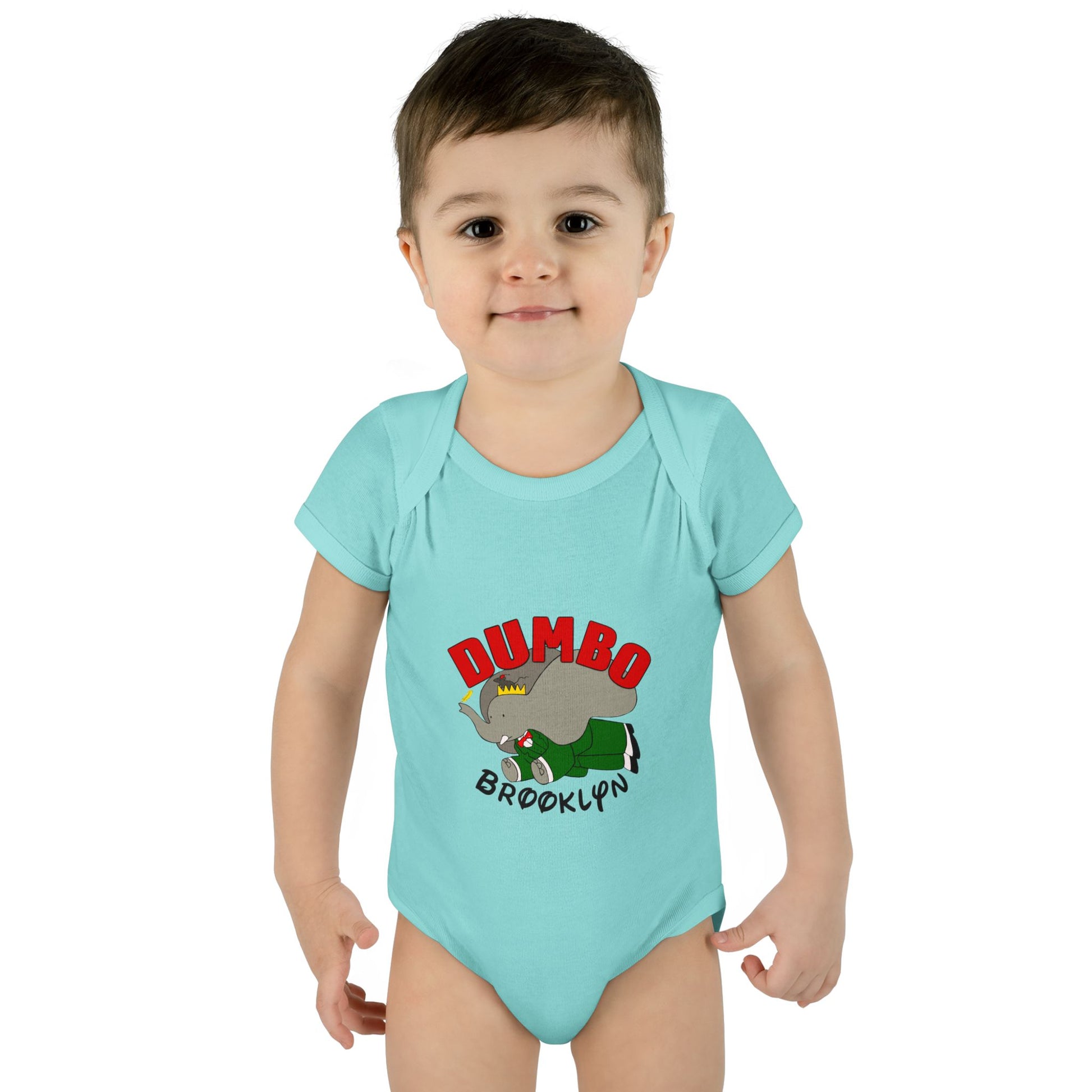 Dumbo Brooklyn Baby Bodysuit – Cute Brooklyn Elephant Infant Onesie