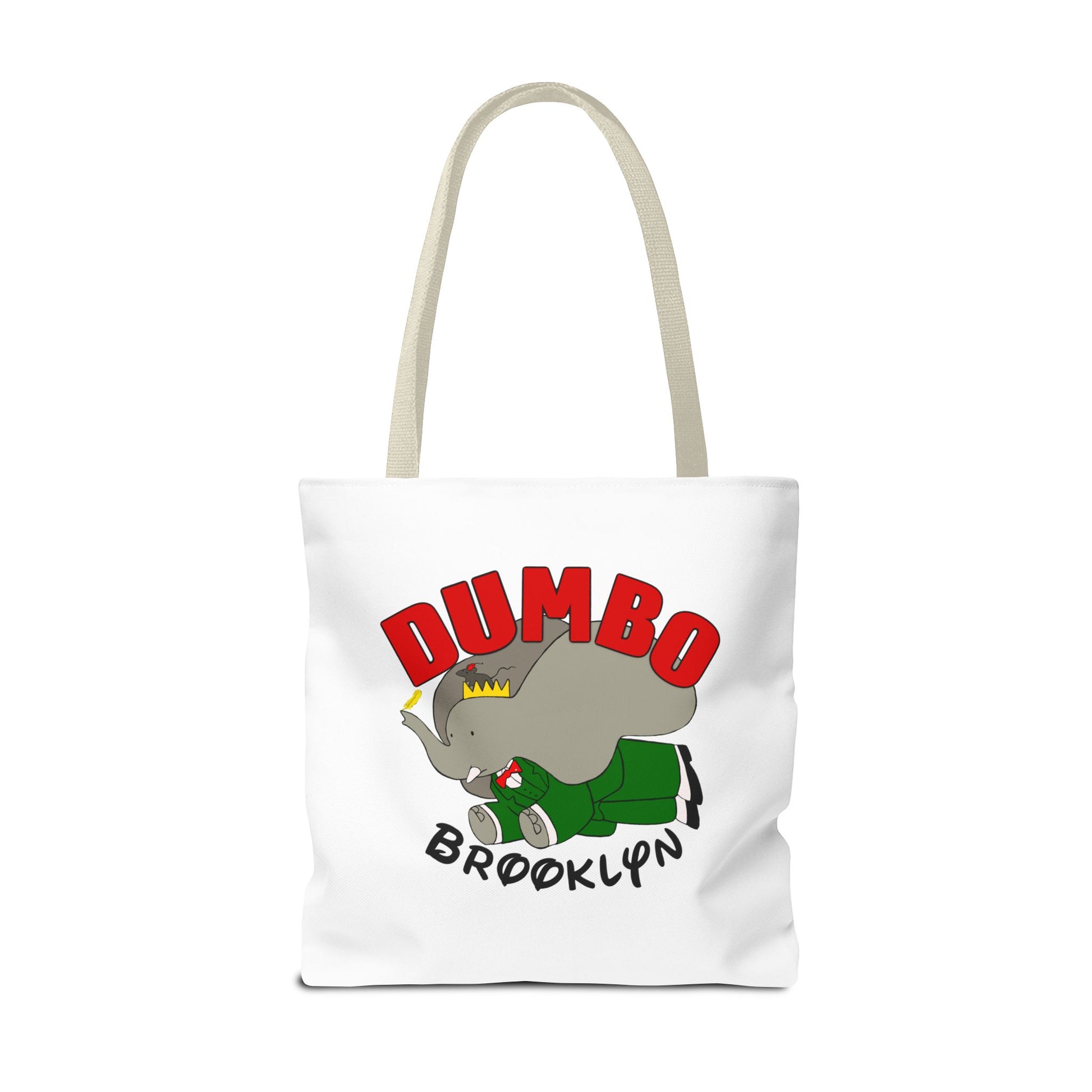 Dumbo Brooklyn Tote Bag, Cute Elephant Bag, Eco-Friendly Shopping Tote, Travel Handbag, Unique Gift for Animal Lovers